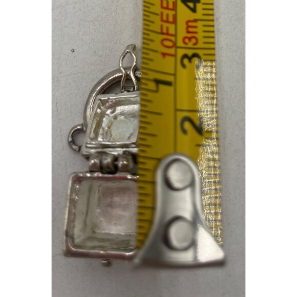 Vintage Silver Prayer Box Pendant Charm Ornate Design Unique Hinged Lid - Picture 7 of 8